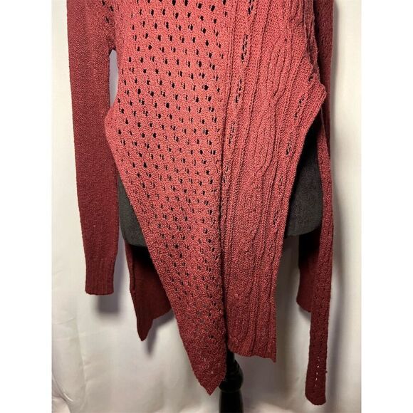 Free People Harper Knit Cardigan Sweater XS Maroon Long Sleeve Casual - Picture 3 of 12